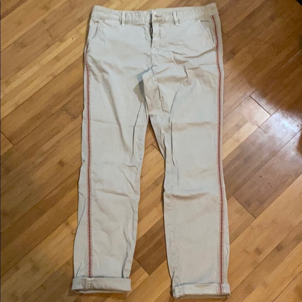 Anthropologie Chinos with cuffs and side stripe 🦓